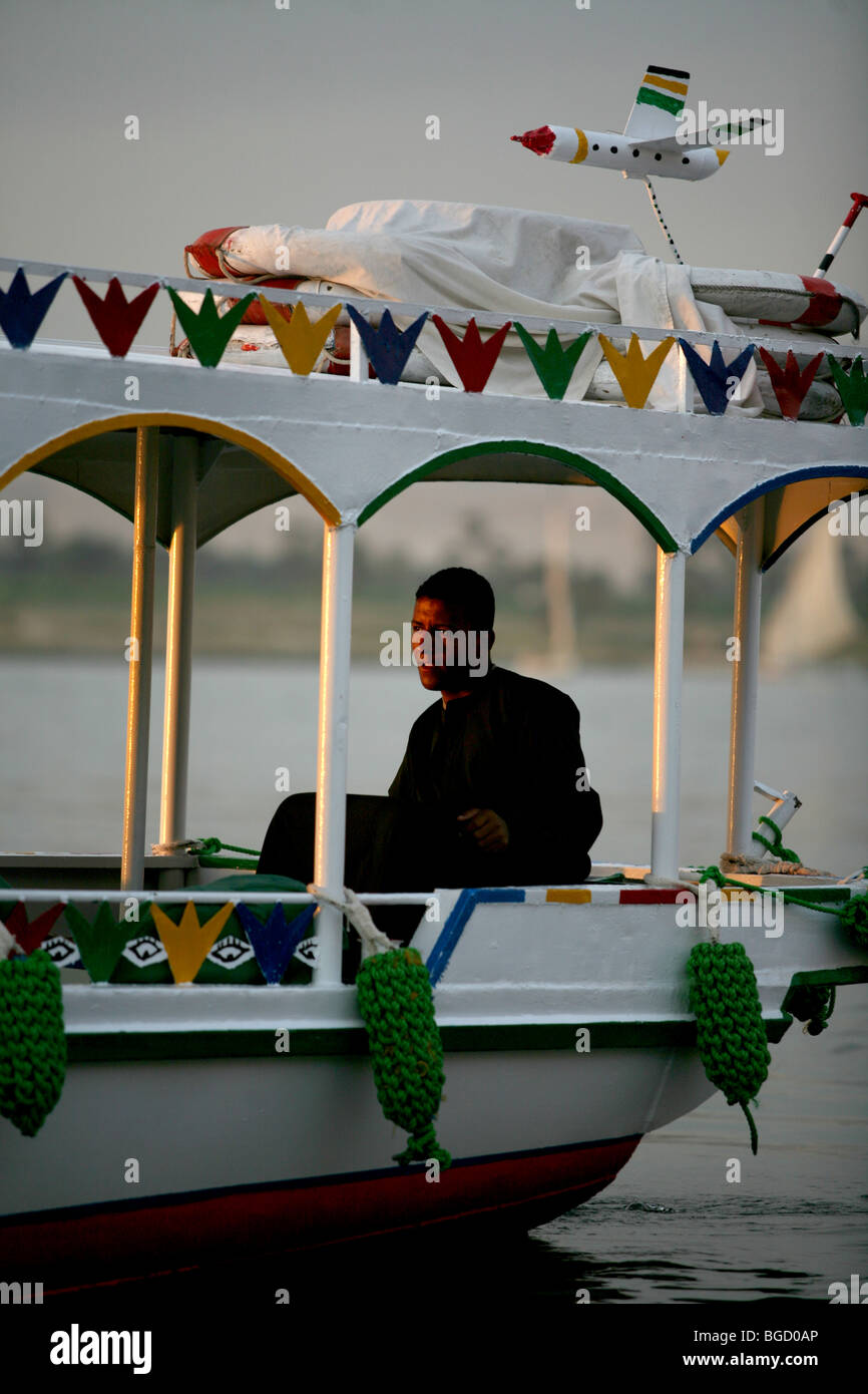 Egyptian male on boat hi-res stock photography and images - Alamy