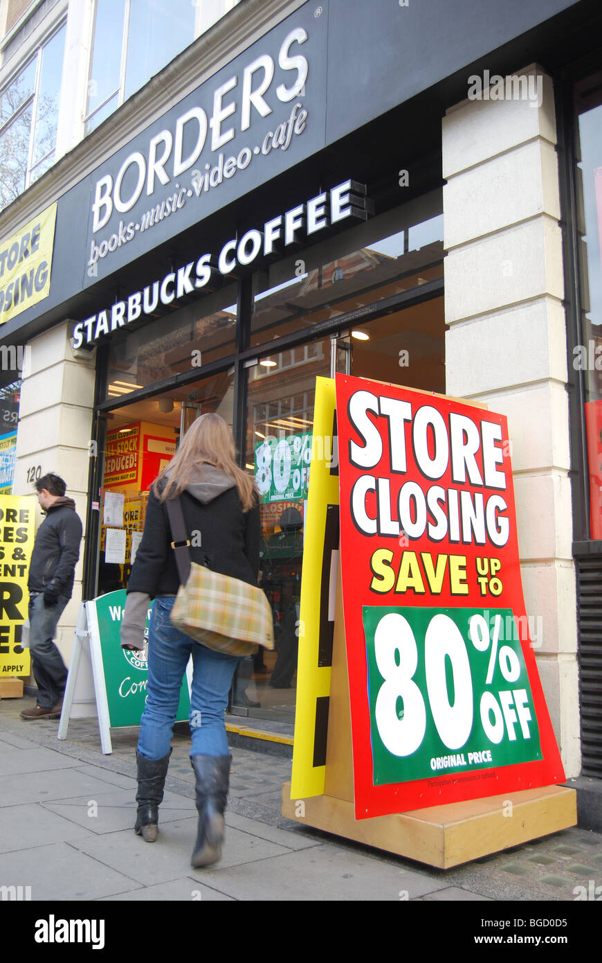 Store Closing Borders Bookstore London Stock Photo Alamy