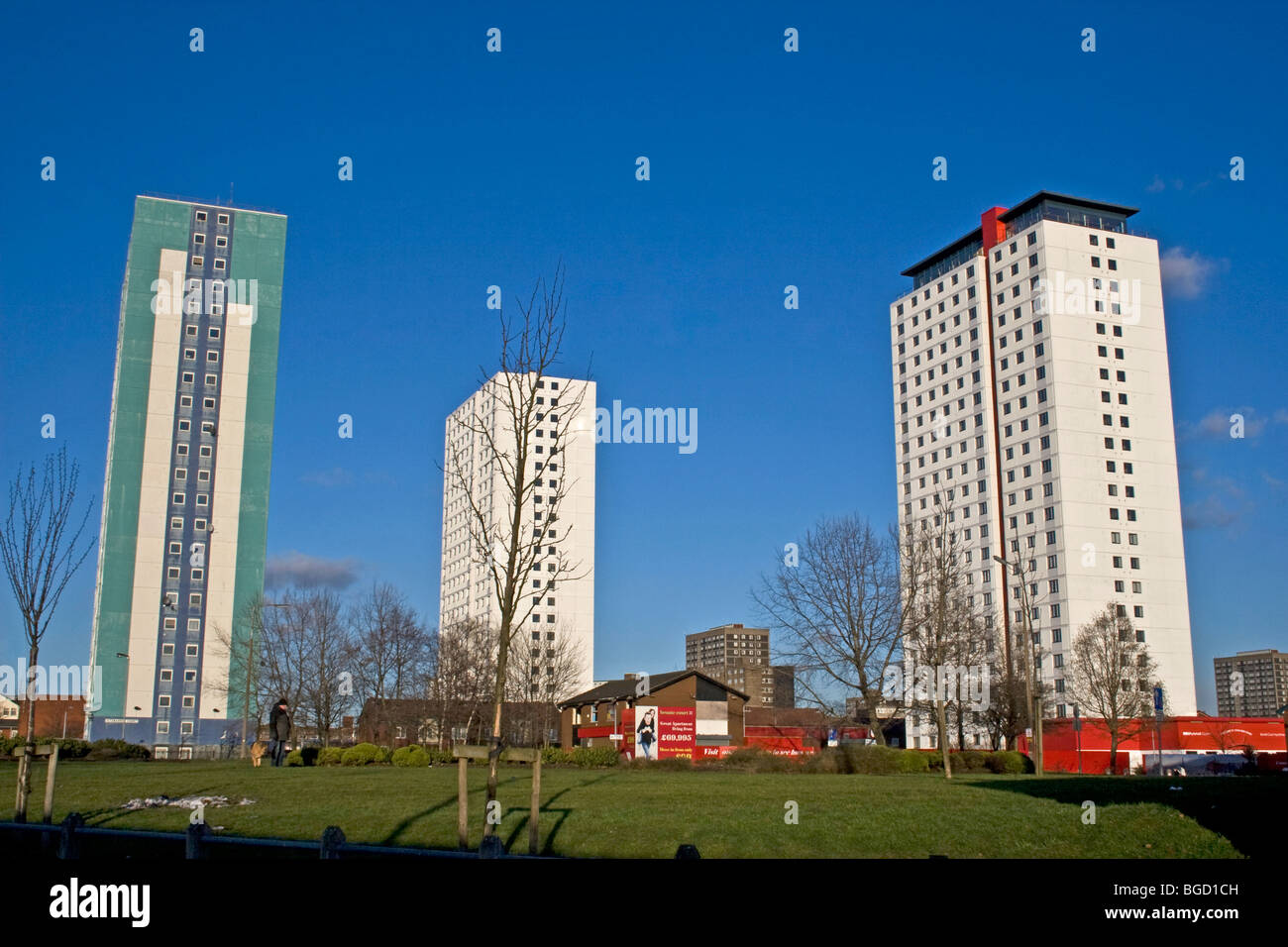 Housing tower blocks, Pendleton area of Salford, Greater Manchester Stock Photo 27331377 Alamy