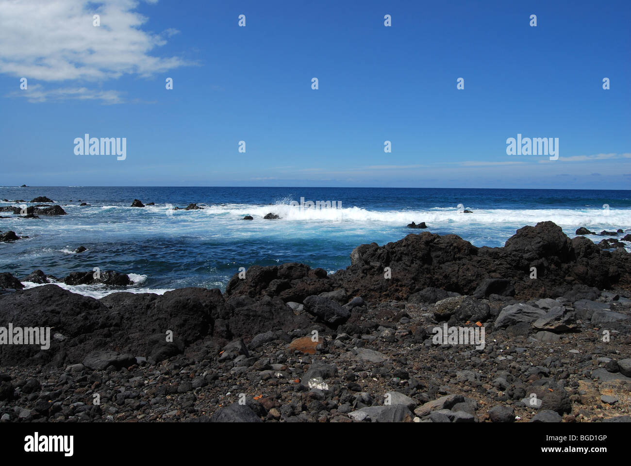 Volcanic beach. Tenerife, Canary Islands Stock Photo