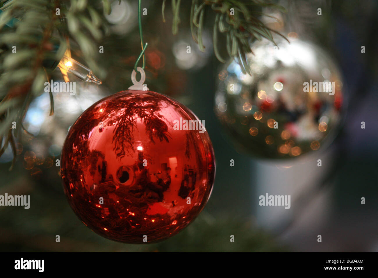 Festive lights and baubles hi-res stock photography and images - Alamy