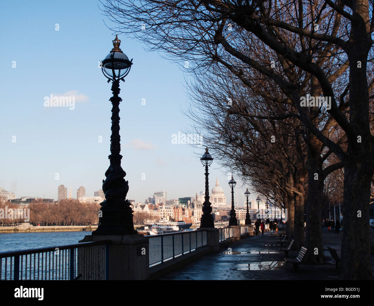 The south bank and river Thames, London Stock Photo