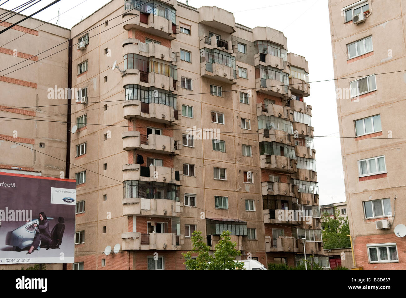 Typical residential building in Ploiesti Romania Eastern Europe Stock Photo