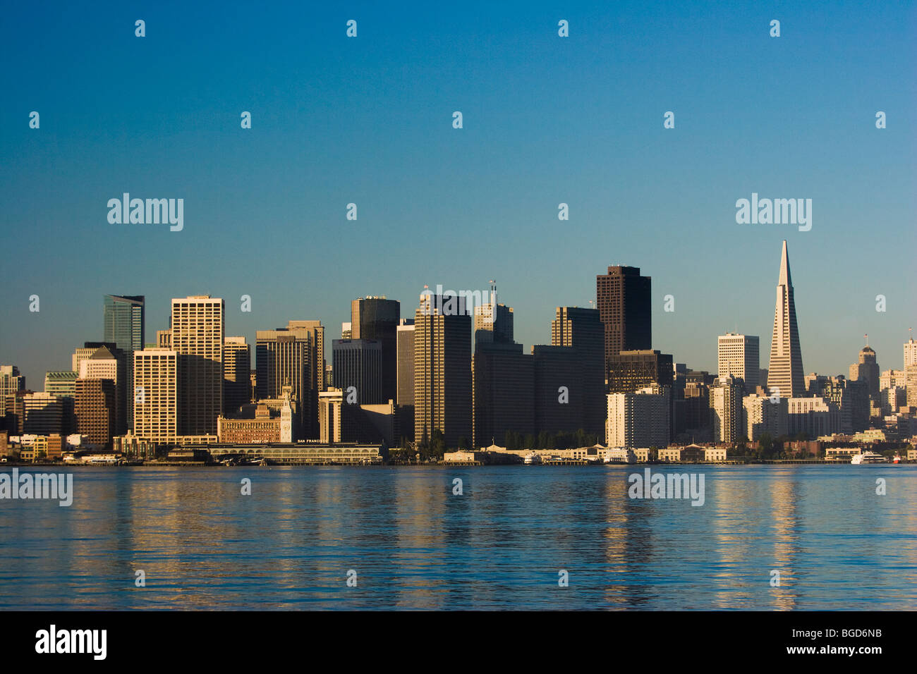 San Francisco waterfront, early morning Stock Photo