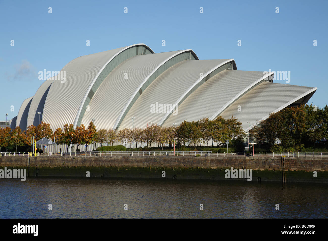 The Armadillo / Clyde Auditorium beside the River Clyde in Autumn Glasgow Scotland UK Stock Photo