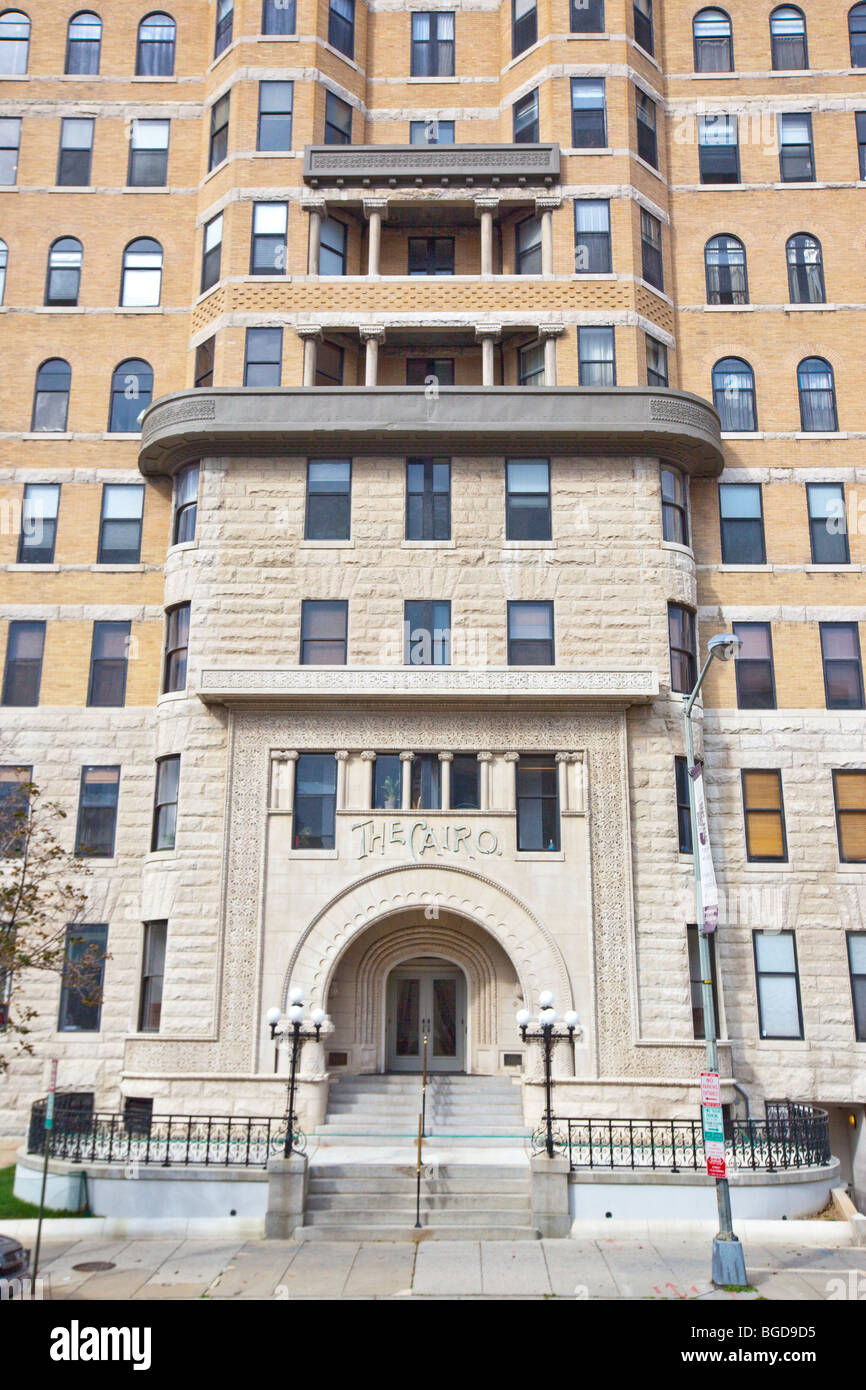 The Cairo apartment building in Dupont Circle in Washington DC Stock