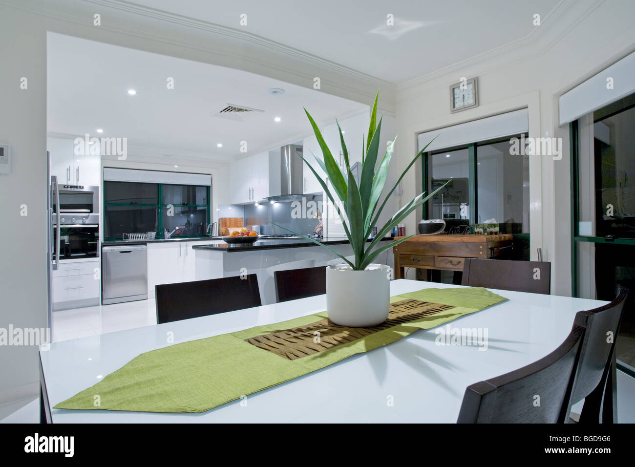 Modern kitchen in luxury mansion Stock Photo