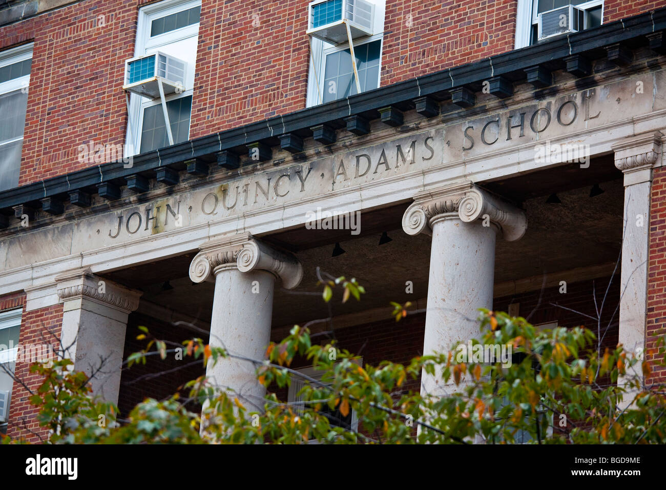 John Quincy Adams Elementary School in Washington DC Stock Photo