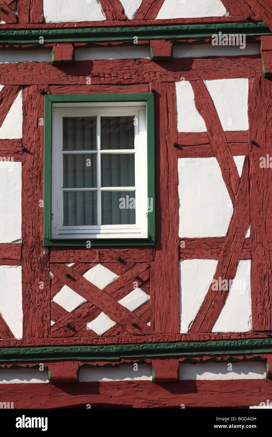 Half timber, diamond with St. Andrew's cross, close-up, Marktstrasse, Trochtelfingen, Swabian Alb region, Baden-Wuerttemberg, G Stock Photo