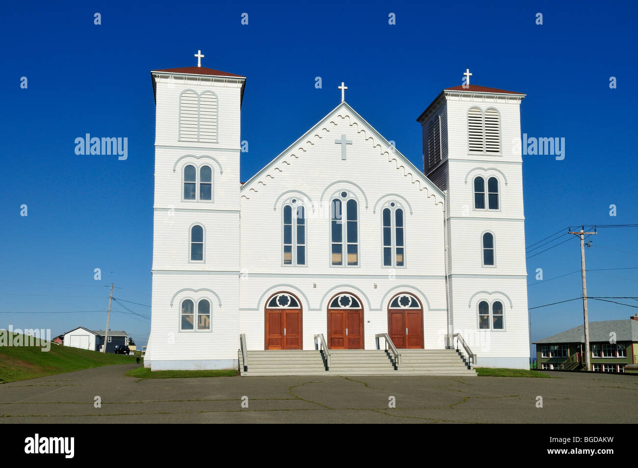 Historic wooden church of Bassin, Ile du Havre Aubert, Iles de la