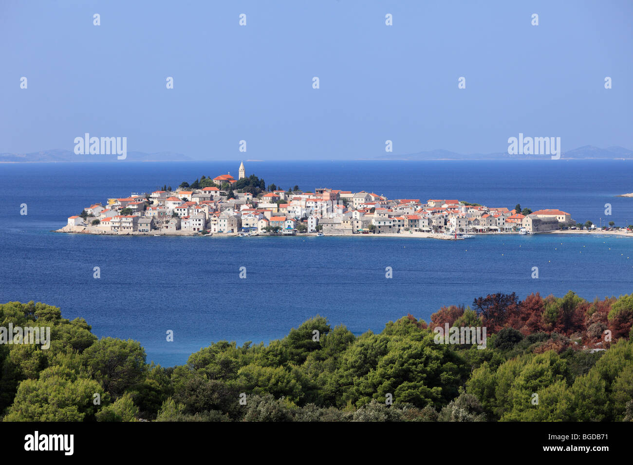 Primosten, Dalmatia, Adriatic Sea, Croatia, Europe Stock Photo