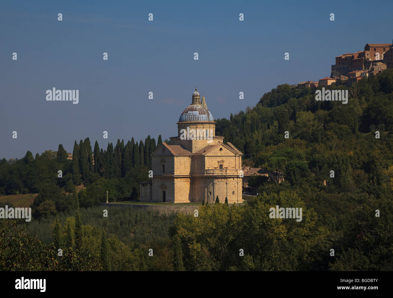 The Church of Madonna di San Biago Montepulciano, Tuscany, Italy Stock Photo