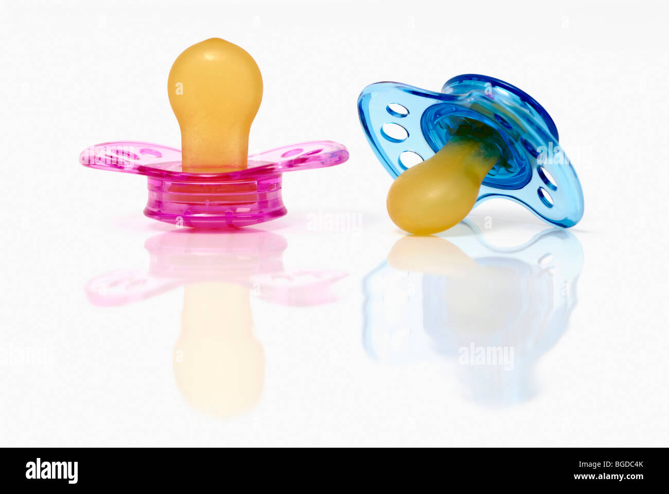 Two pacifiers Stock Photo