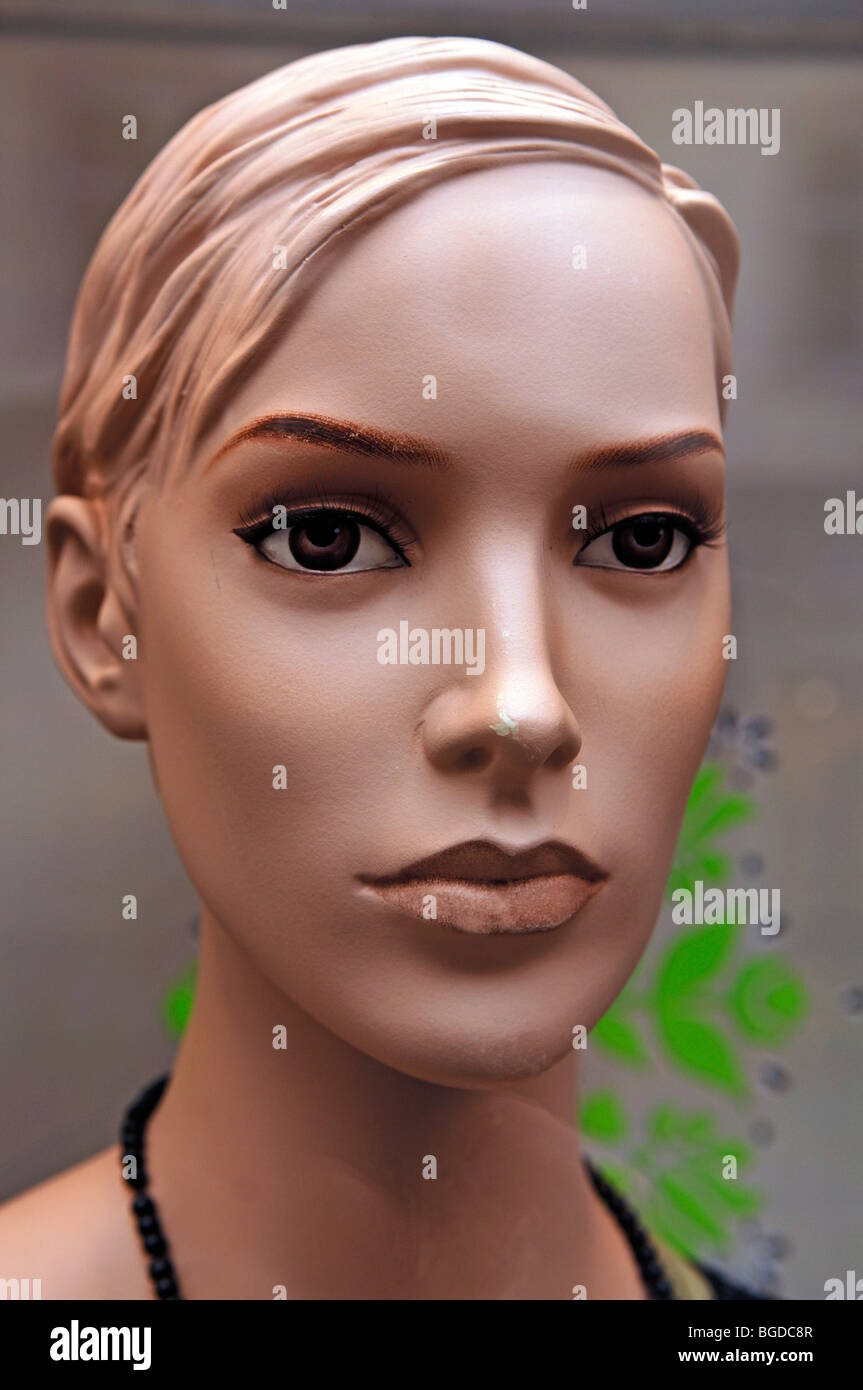 Head of a female mannequin Stock Photo