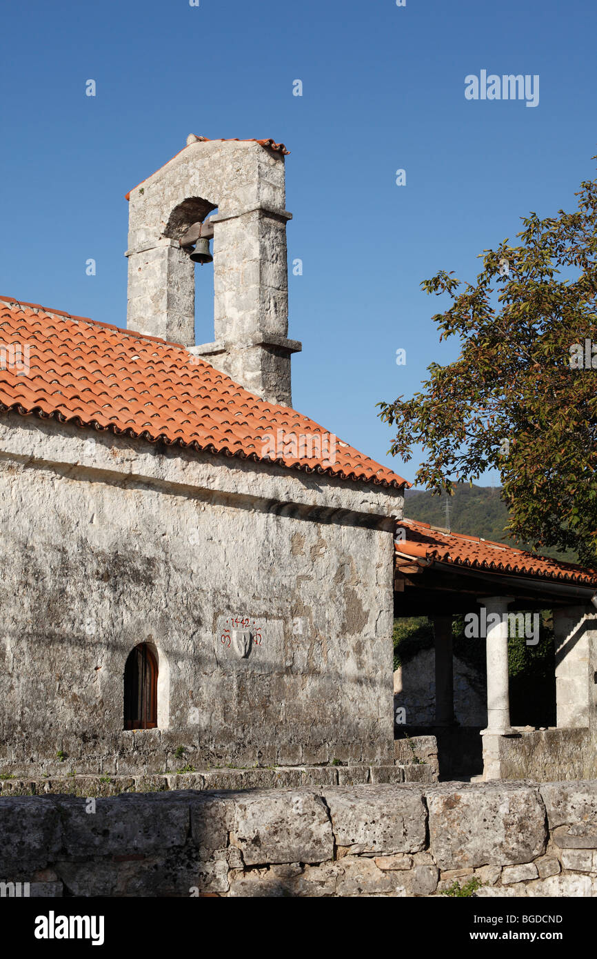 St. Anne's chapel in Veprinac, Cicarija mountains, Istria, Croatia, Europe Stock Photo