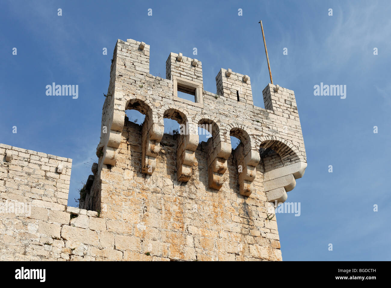 Kamerlengo Castle, Trogir, Dalmatia, Croatia, Europe Stock Photo