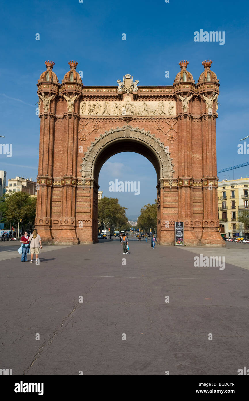 Arc de Triomf, Arc de Triomphe, Barcelona, Catalonia, Spain, Europe Stock Photo