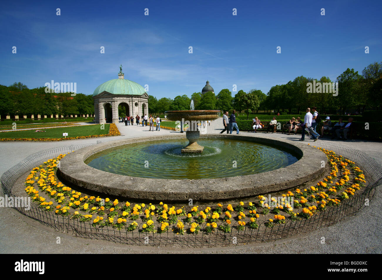 Hofgarten, Court Garden, Munich, Bavaria, Germany, Europe Stock Photo