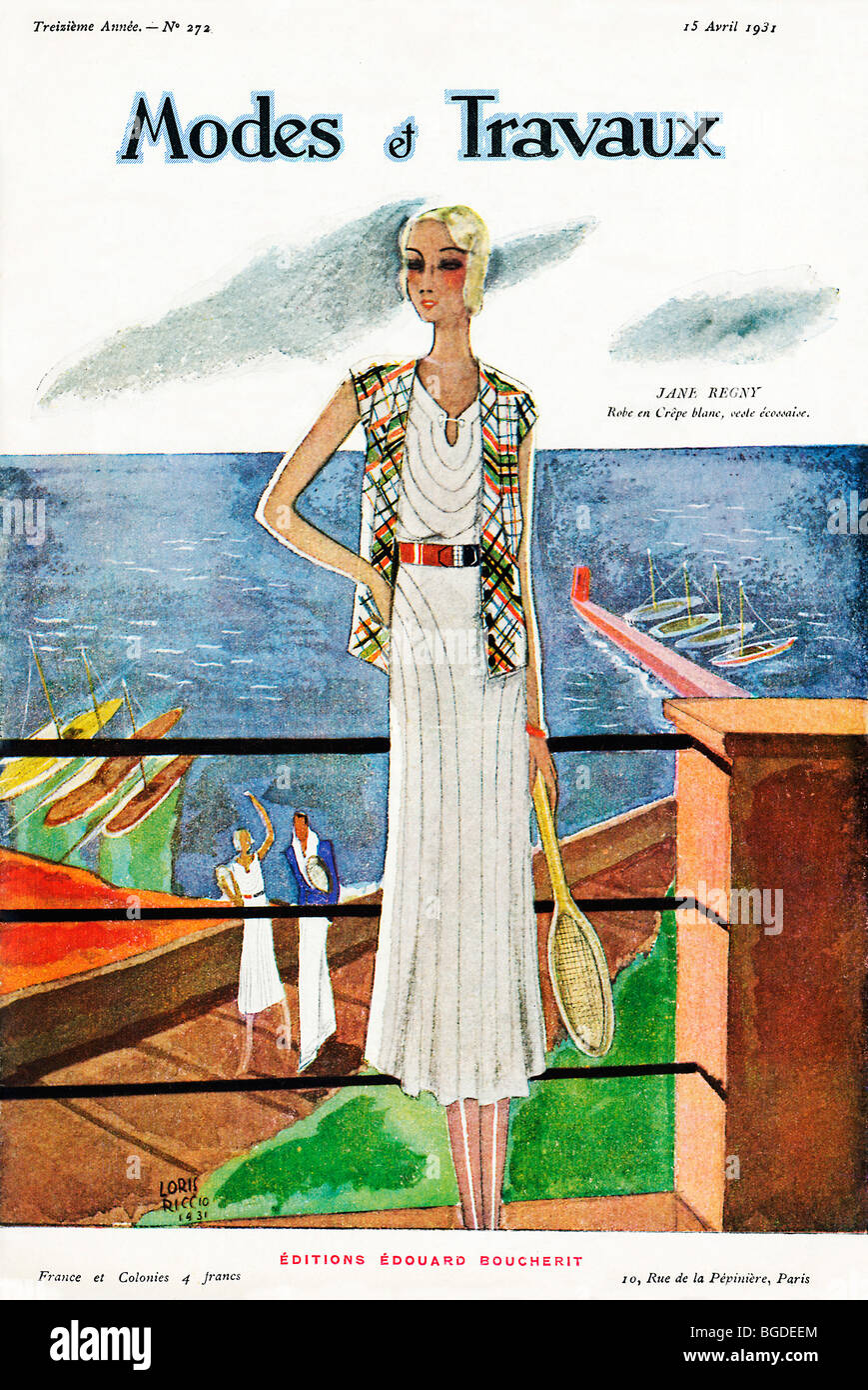 Modes Et Travaux, April 1931 cover of the French fashion magazine ...