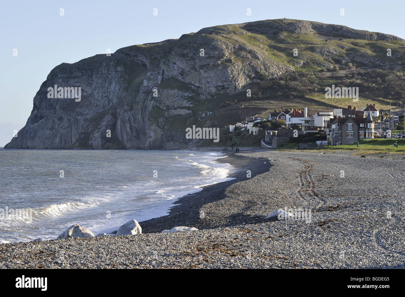 Llandudno beach looking towards Little Ormes head Stock Photo Alamy