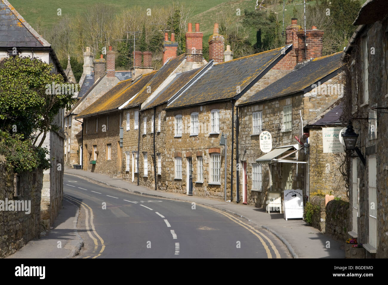 Abbotsbury village street, Dorset, England, UK Stock Photo Alamy