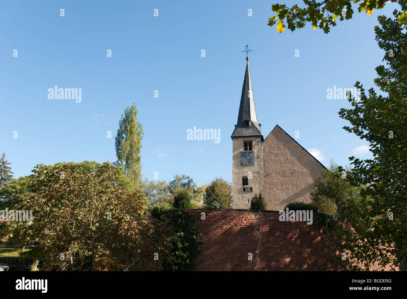 Church, Neumagen-Dhron, Rhineland-Palatinate, Germany, Europe Stock Photo