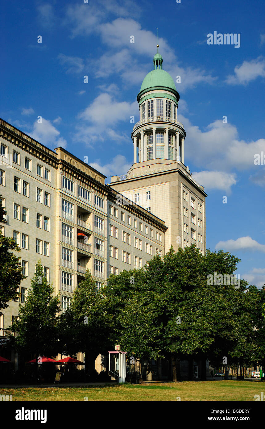 Frankfurter Tor building in soviet architectural style. Karl Marx Allee, Frankfurter Allee, former Stalinallee, Berlin, Europe. Stock Photo