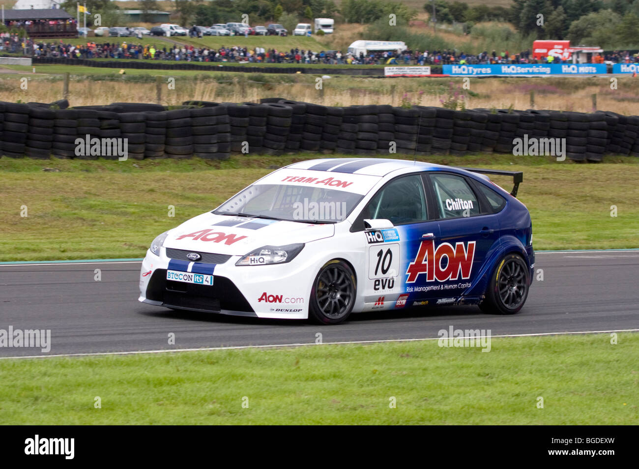 Tom Chilton driving for Team Aon during 2009 British Touring Car Championships race at Knockhill circuit, Fife, Scotland Stock Photo