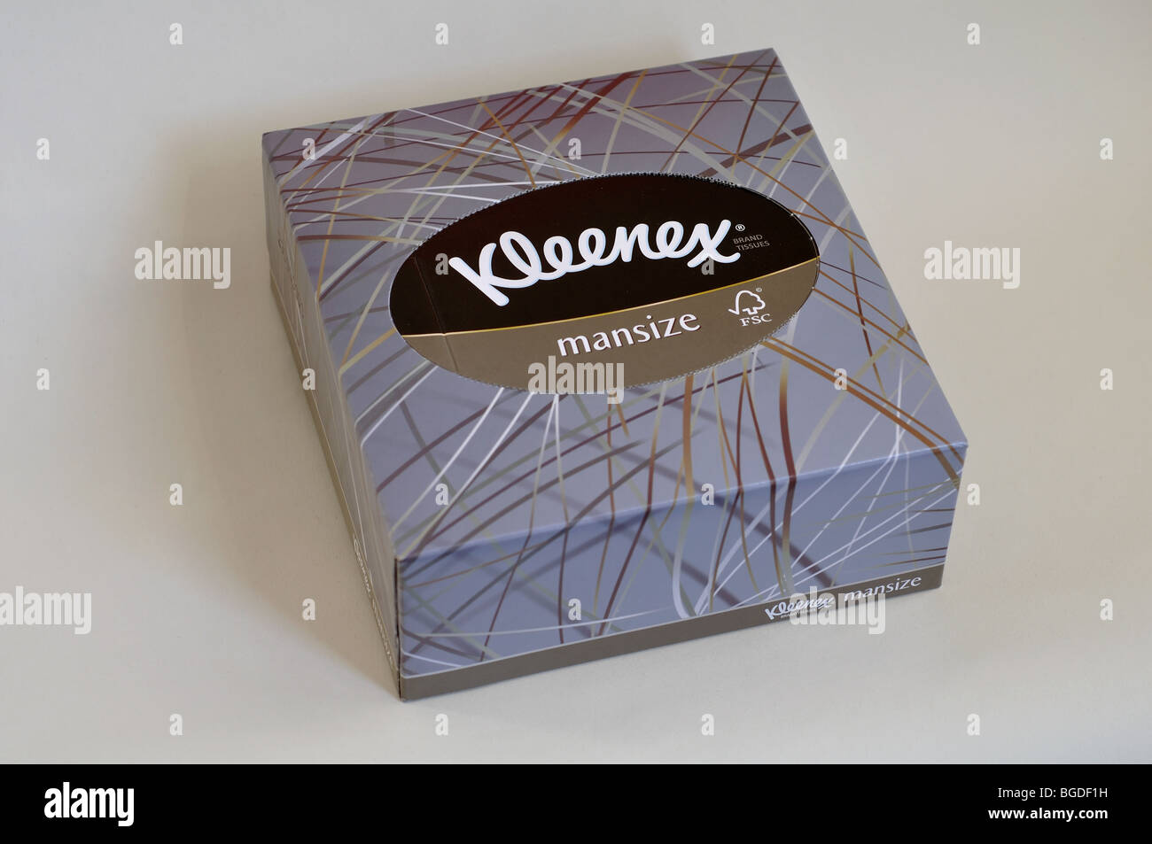 Kleenex mansize tissues box Stock Photo