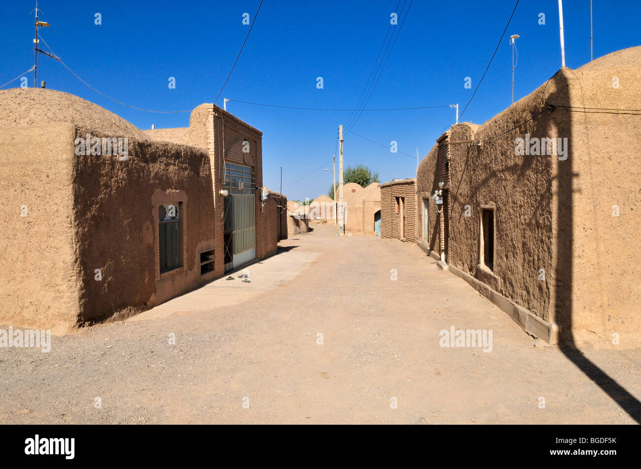 Traditional Iranian adobe village near Nain, Isfahan, Esfahan, Persia
