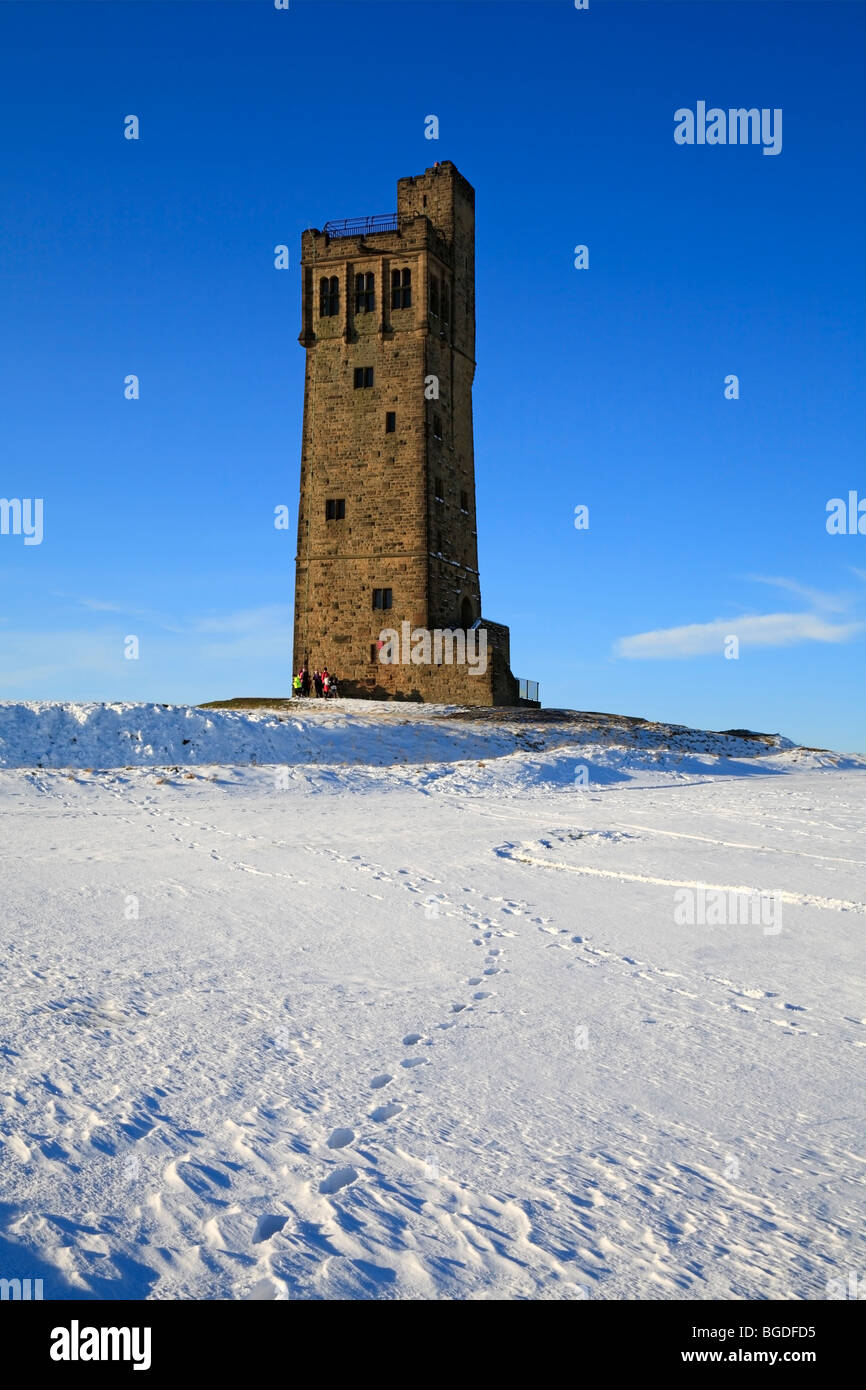 Jubilee Tower, Castle Hill, Huddersfield, West Yorkshire, England, UK. Stock Photo