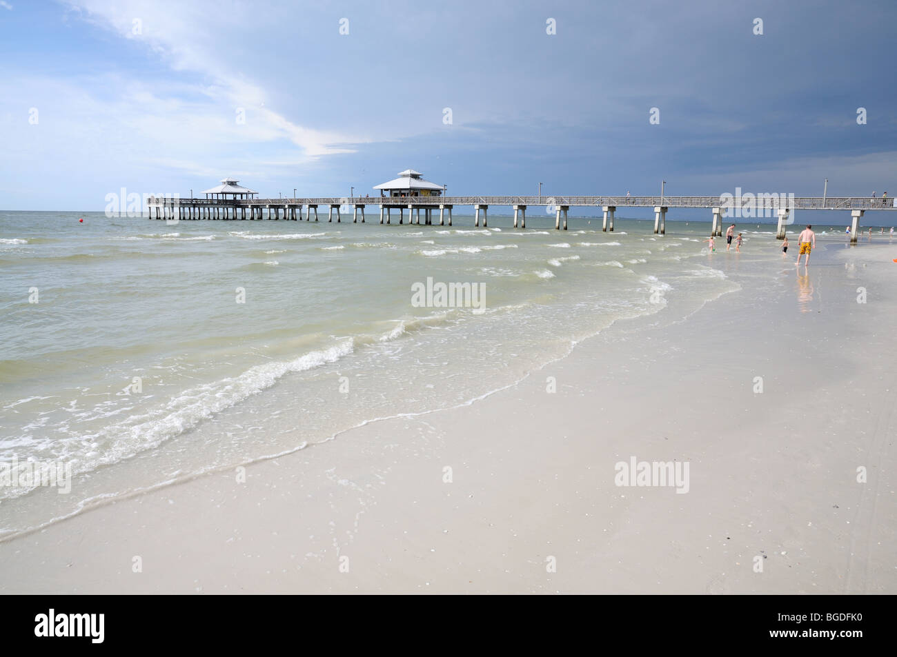 Pier in Fort Myers, Gulf of Mexico Coast, Florida USA Stock Photo