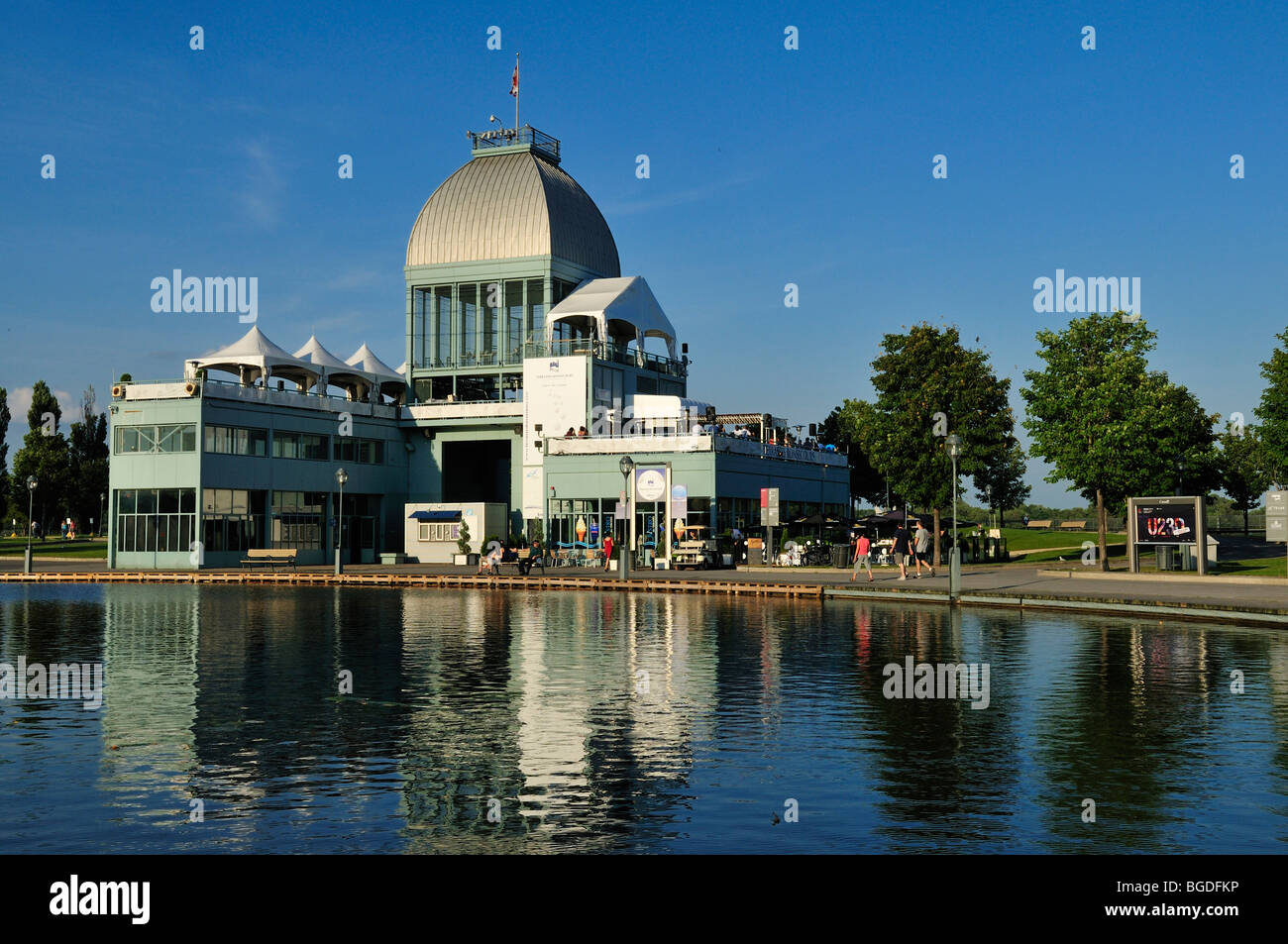 Cafe Pavillion at Bassin Bonsecours, Montreal, Quebec, Canada, North America Stock Photo
