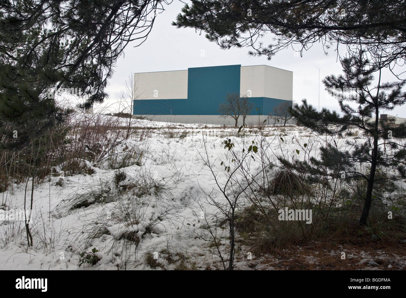the Barr's Irn Bru factory in cumbernauld in winter 2009 Stock Photo