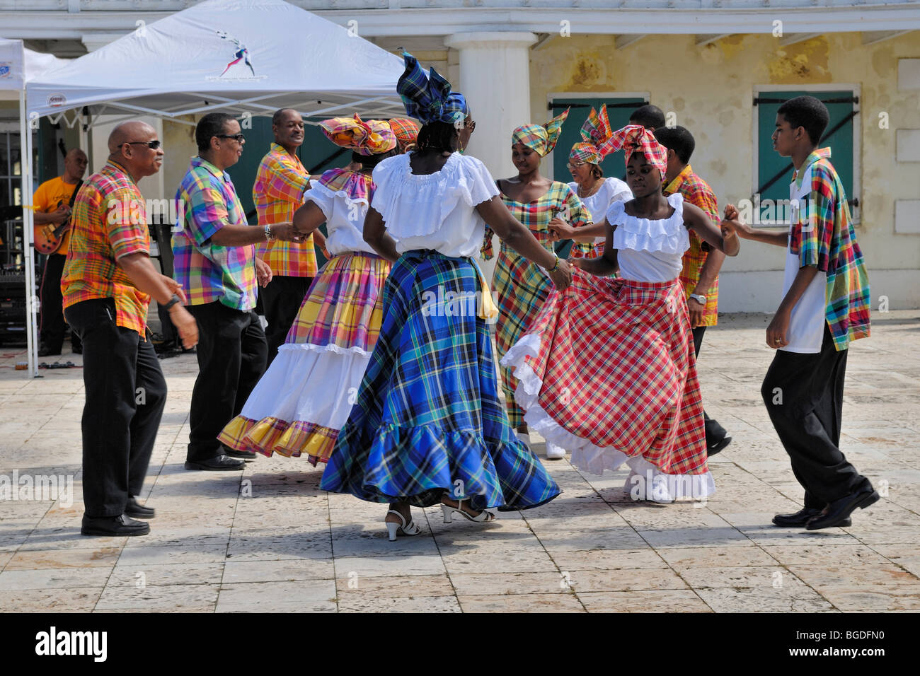 Folk group dancing a quadrille, Frederiksted, St. Croix island
