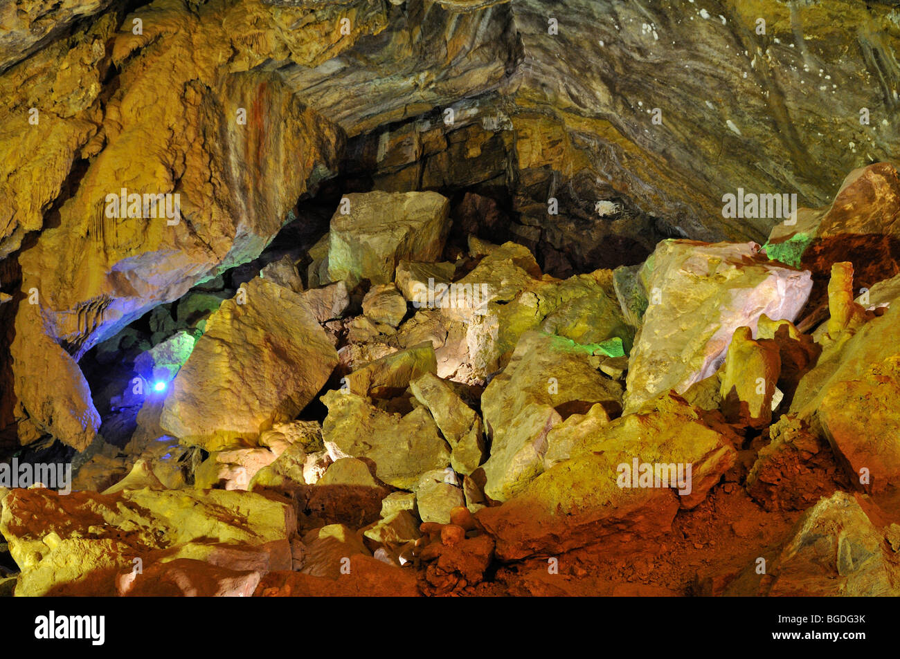 Interior of Ali Sadr Cave, Hamadan, Hamedan, Persia, Iran, Asia Stock Photo