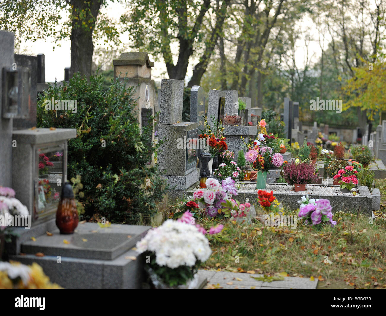 graveyard in Czech republic Stock Photo