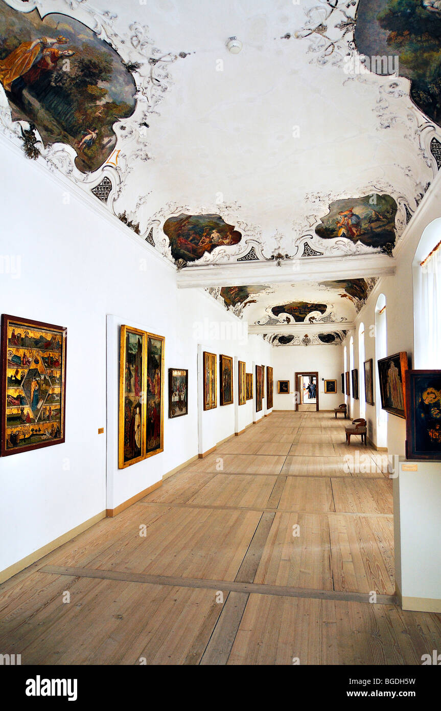 State Gallery in the Benedictine Abbey in Ottobeuren, Bavaria, Germany, Europe Stock Photo