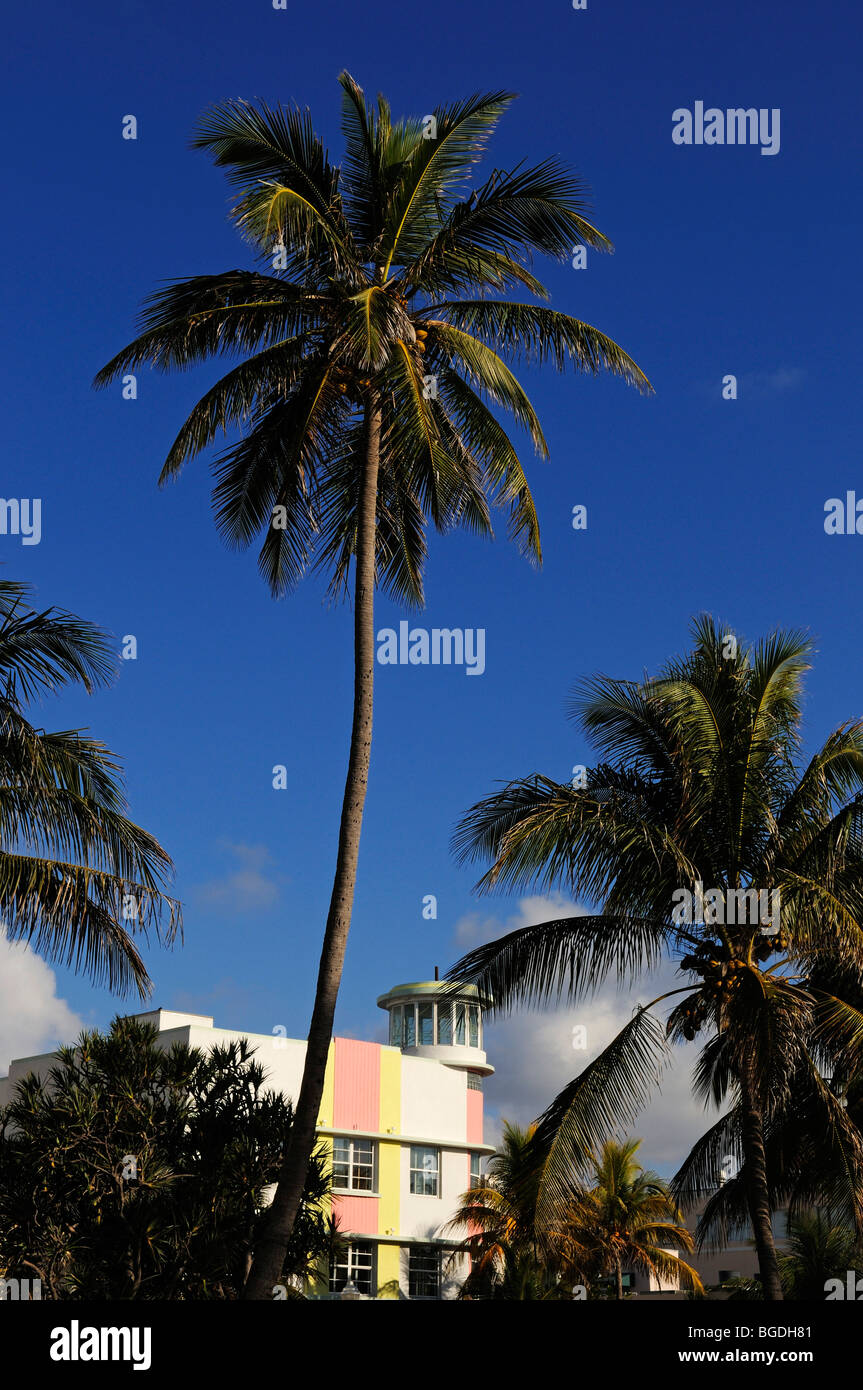 Ocean Drive, Miami South Beach, Art Deco district, Florida, USA Stock Photo