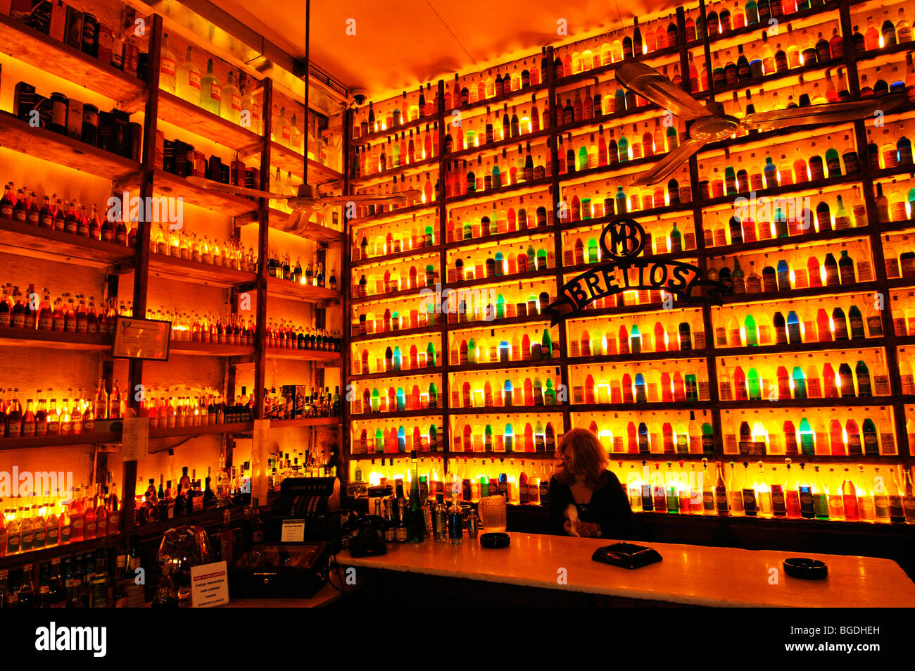 Brettos Bar, liqueurs, Plaka, Athens, Greece, Europe Stock Photo
