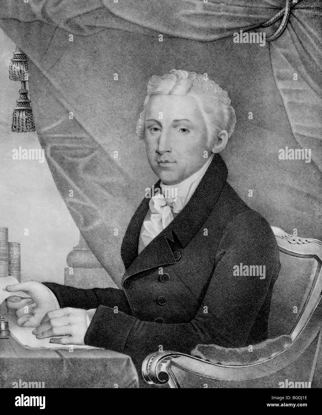 James Monroe, fifth President of the United States from 1817-1825 Stock Photo