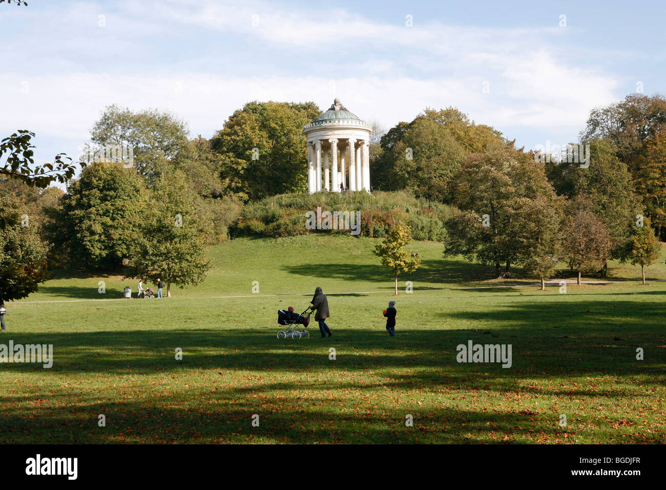 Monopteros in the English Garden, Munich Stock Photo