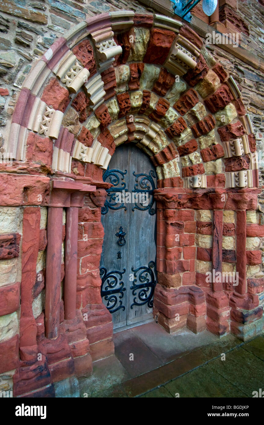 The South Entrance to St Magnus Cathedral Kirkwall Mainland Orkney Highland Region Scotland.  SCO 5653 Stock Photo