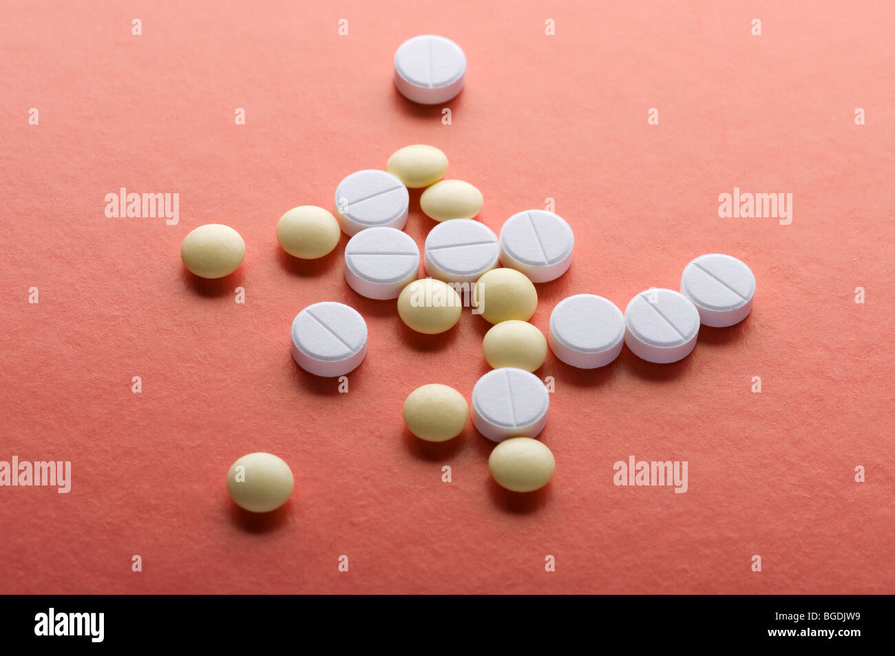 Sepositories Tablet Red object on red - medical Tablet close up Stock Photo - Alamy