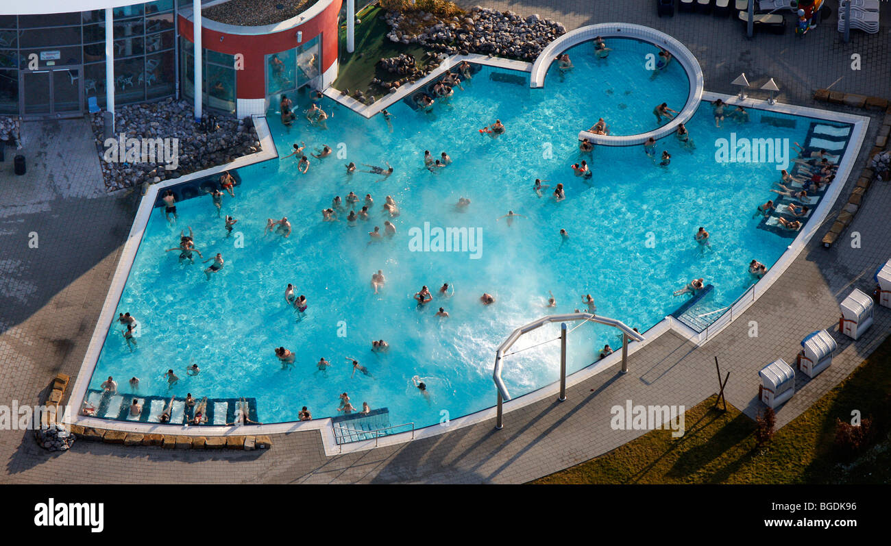 Aerial photo, Maximare, public swimming pool, spa, Hamm, Ruhrgebiet region, North Rhine-Westphalia, Germany, Europe Stock Photo