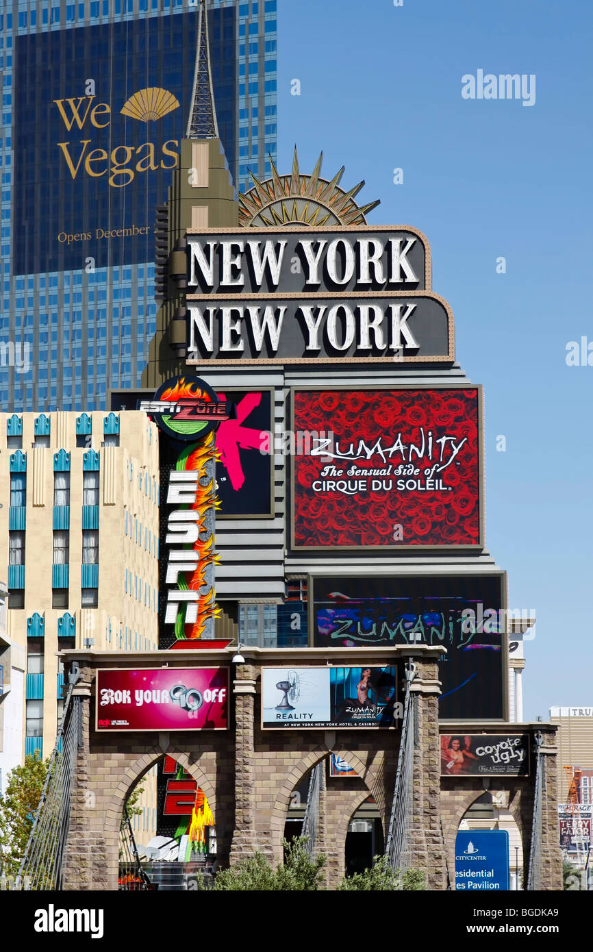 The Hotel New York New York on Las Vegas Boulevard, Las Vegas, Nevada ...