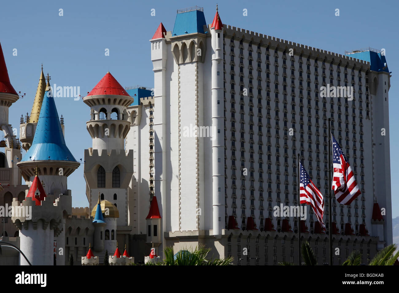 Excalibur Hotel on Las Vegas Boulevard, Nevada, USA Stock Photo