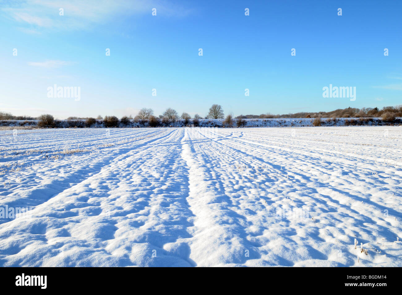 Unusually deep snow covers the land around Perth in Scotland Stock Photo Alamy