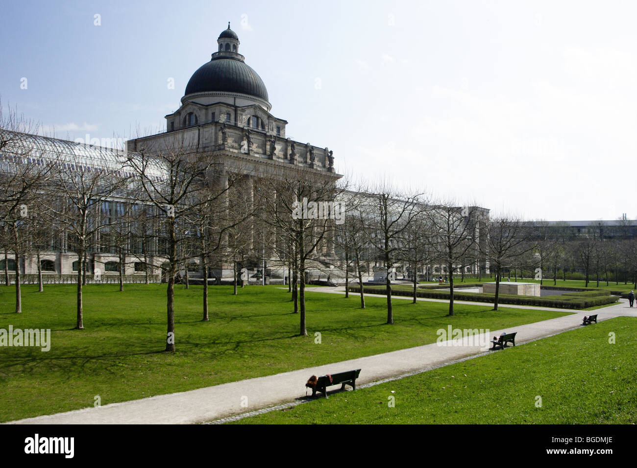 The Staatskanzelei (Bavarian State Chancellery) in the Hofgarten in Munich, Germany. Stock Photo