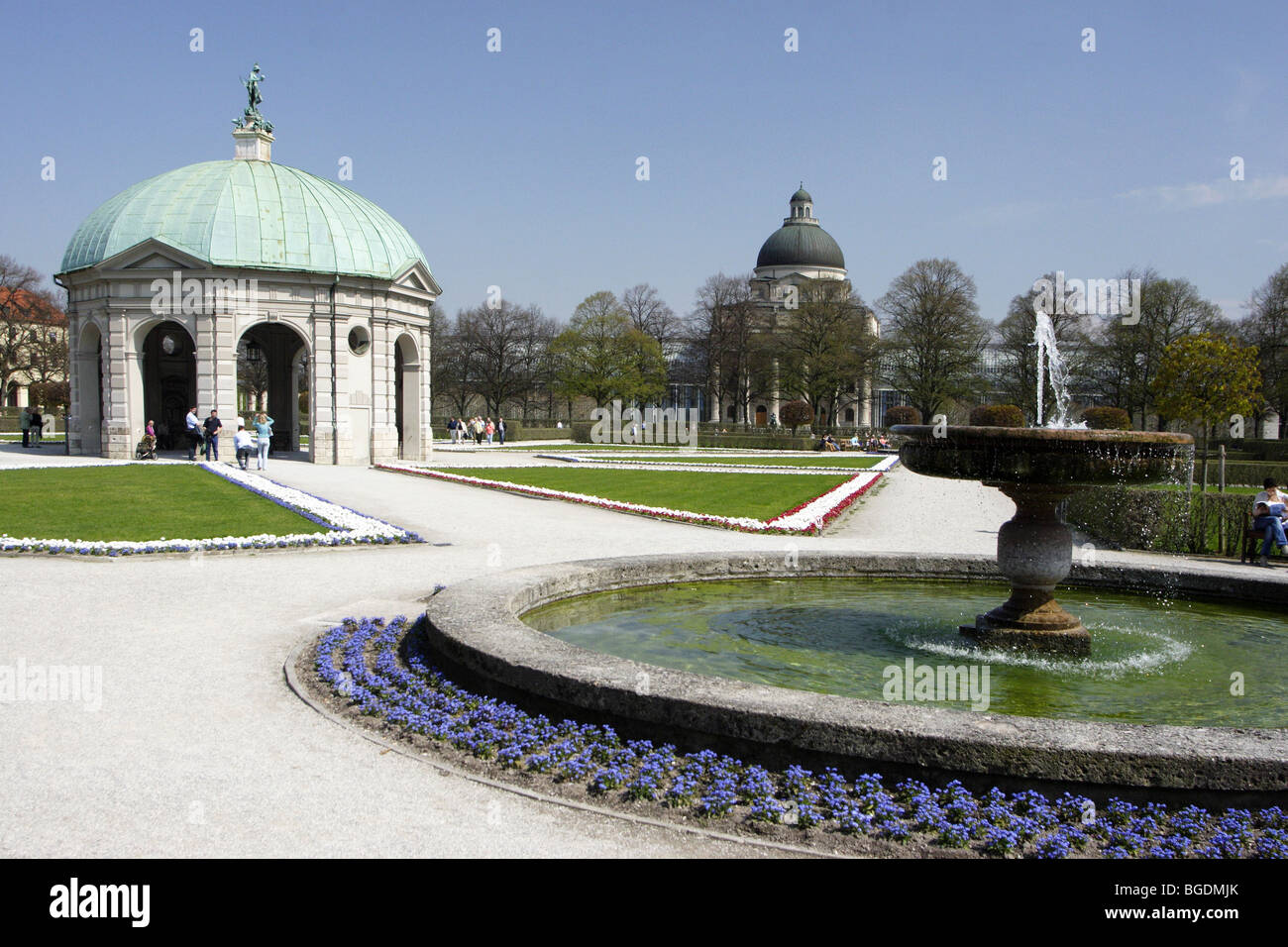 The Temple of Diana stands within the pavilion of the Hofgarten (Court Garden) in Munich, Germany. Stock Photo